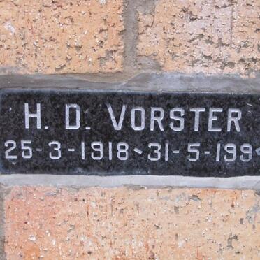 VORSTER H.D. 1918-1994