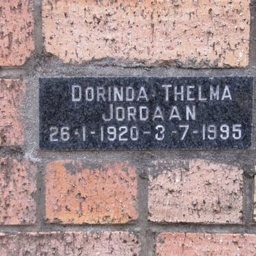 JORDAAN Dorinda Thelma 1920-1995