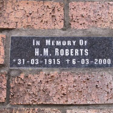 ROBERTS H.M. 1915-2000