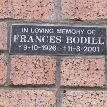 BODILL Frances 1926-2001