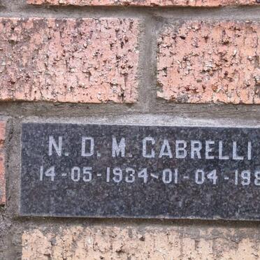 GABRELLI N.D.M. 1934-1989