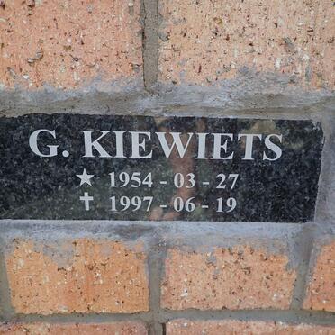 KIEWIETS G. 1954-1997