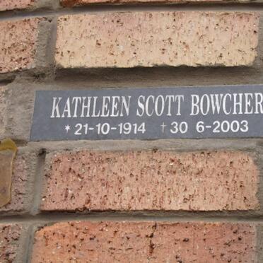 BOWCHER Kathleen Scott 1914-2003