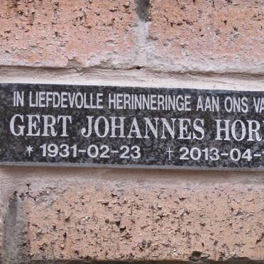 HORNE Gert Johannes 1931-2013