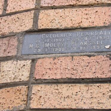 PEARSALL Frederick 1903-1993 &amp; M.C. 1908-1995