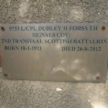 FORSYTH Dudley H. 1921-2012