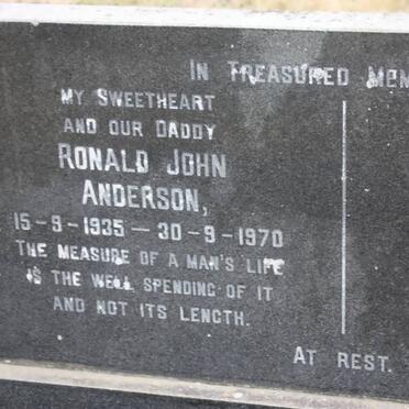 ANDERSON Ronald John 1935-1970