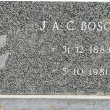 BOSCH J.A.C. 1883-1981
