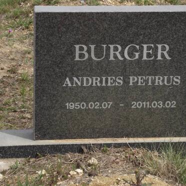 BURGER Andries Petrus 1950-2011