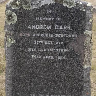CARR Andrew 1872-1954