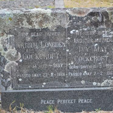 COCKCROFT Arthur Longden 1887-1966 &amp; Ivy May SMITH 1993-1962