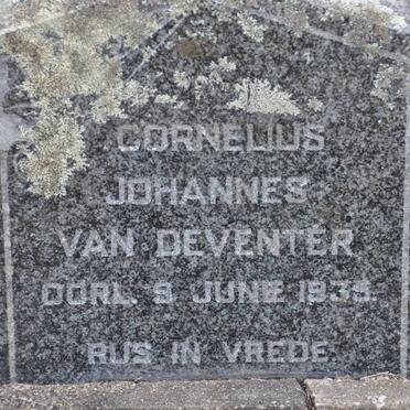 DEVENTER Cornelius Johannes, van -1935