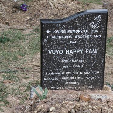 FANI Vuyo Happy 1981-2012