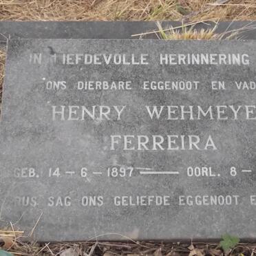 FERREIRA Henry Wehmeyer 1897-1954