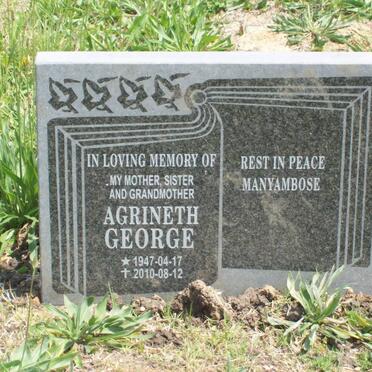 GEORGE Agrineth 1947-2010