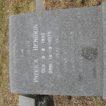 GROBLER Patrick Hendrik 1903-1975