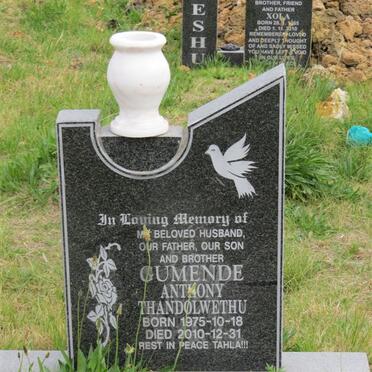 GUMENDE Anthony Thandolwethu 1975-2010