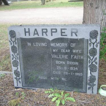 HARPER Valerie Faith nee RIDDIN 1934-1969