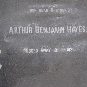 HAYES Arthur Benjamin -1929