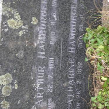 HAMBURGER Arthur 1881-1935 &amp; Catherine 1882-1972