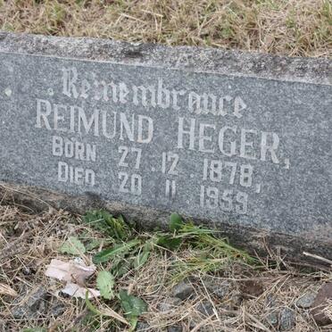 HEGER Reimund 1878-1959