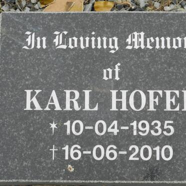 HOFER Karl 1935-2010
