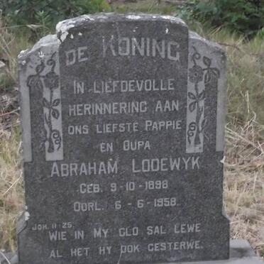 KONING Abraham Lodewyk, de 1898-1958