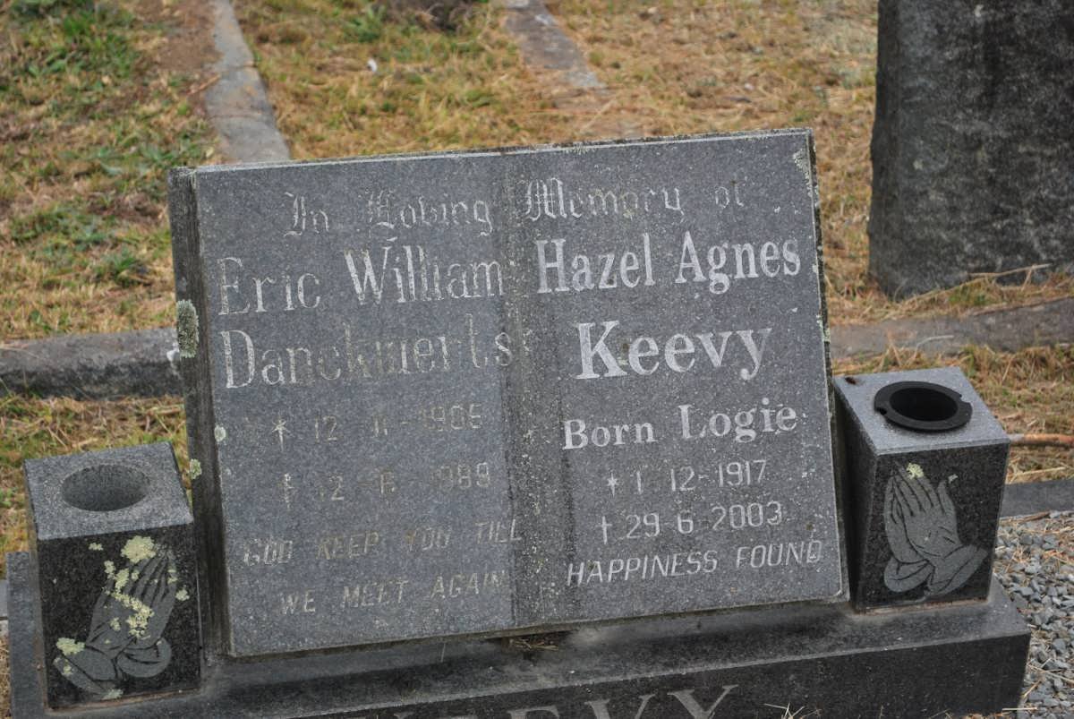 KEEVY Eric William Danckwerts 1905-1989 &amp; Hazel Agnes LOGIE 1917-2003