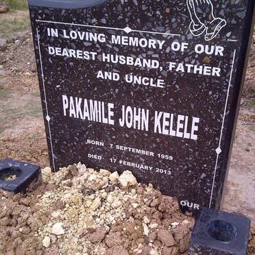 KELELE Pakamile John 1959-2013