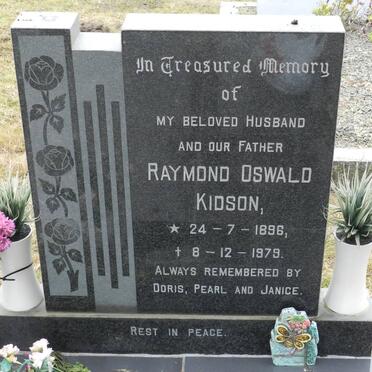KIDSON Raymond Oswald 1896-1979