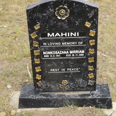 MAHINI Nonkosazana Mirriam 1947-2009