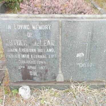 McLEAN Esther -1972