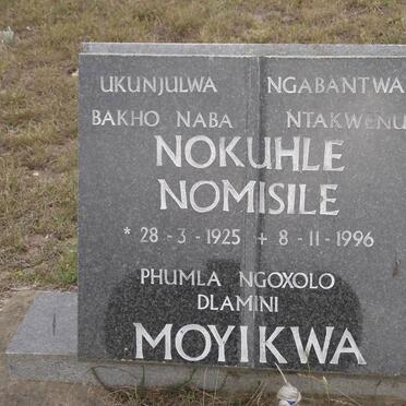 MOYIKWA Nokuhle Nomisile 1925-1996