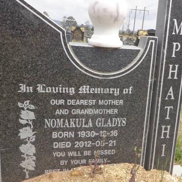 MPHATHI Nomakula Gladys 1930-2012