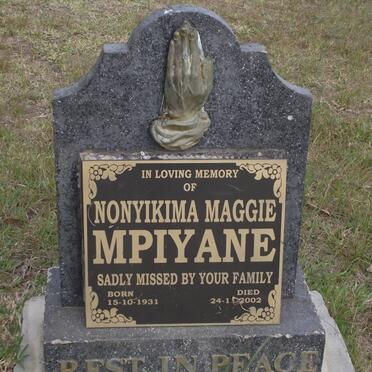 MPIYANE Nonyikima Maggie 1931-2002