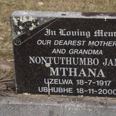 MTHANA Nontuthumbo Jane 1917-2000