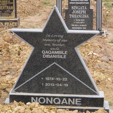 NONQANE Qaqambile Dibanisile 1974-2013