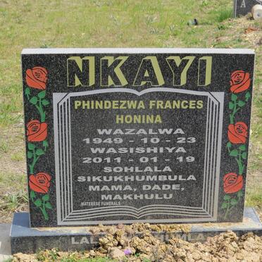 NKAYI Phindezwa Frances 1949-2011