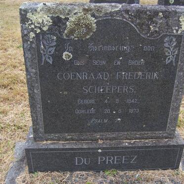 PREEZ Coenraad Frederik Scheepers, du 1942-1973