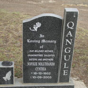 QANGULE Nopikie Noluthando Cynthia 1952-2003