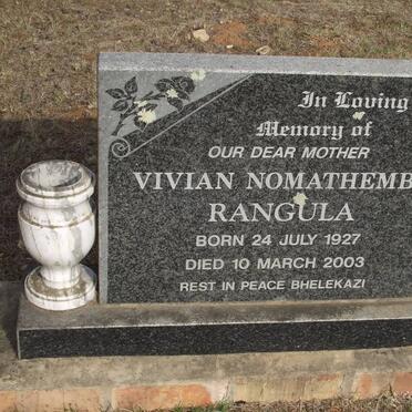 RANGULA Vivian Nomathemba 1927-2003