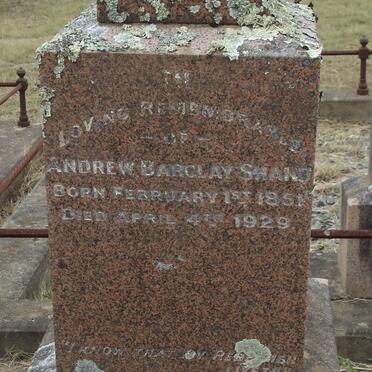 SHAND Andrew Barclay 1851-1929