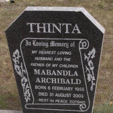 THINTA Mabandla Archibald 1955-2003