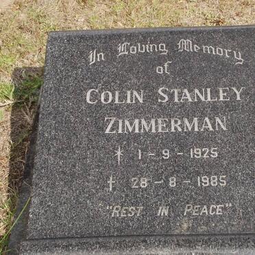 ZIMMERMAN Colin Stanley 1925-1985