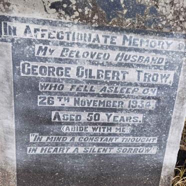 TROW George Gilbert -1934