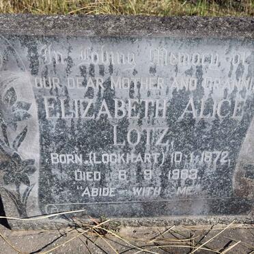 LOTZ Elizabeth Alice nee LOCKHART 1872-1953