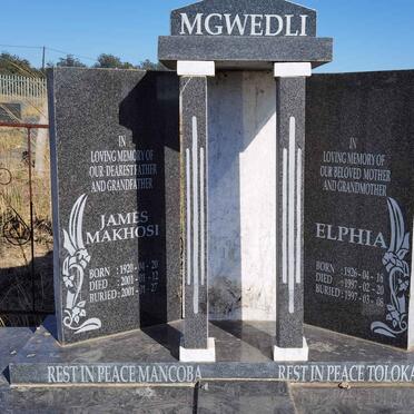 MGWEDLI James Makhosi 1920-2001 &amp; Elphia 1926-1997