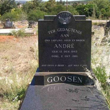 GOOSEN Andre 1943-1961