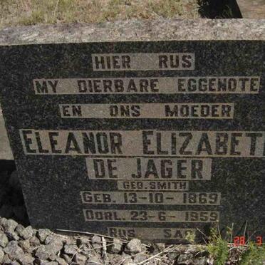 JAGER Eleanor Elizabeth, de nee SMITH 1869-1959