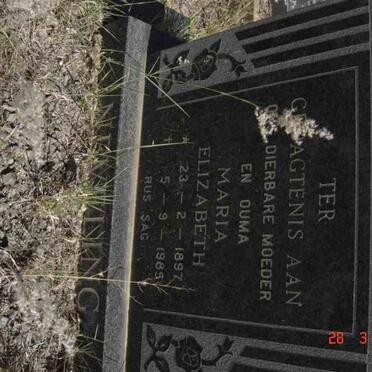 NEVELING Maria Elizabeth 1897-1985